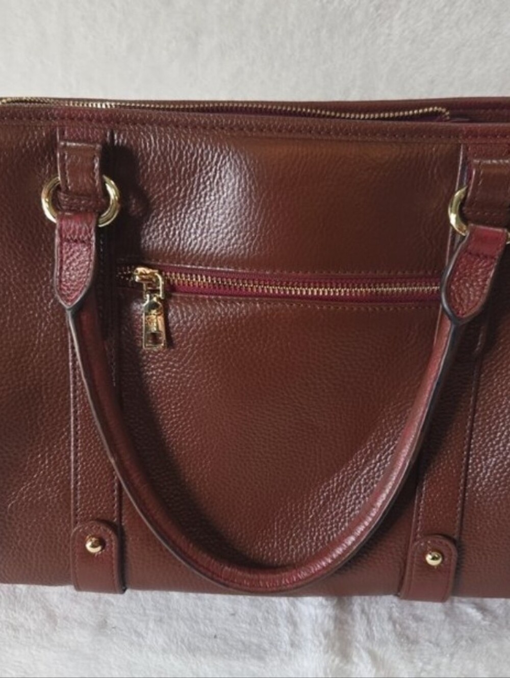 Katee Brown Leather Handbag Purse Like New